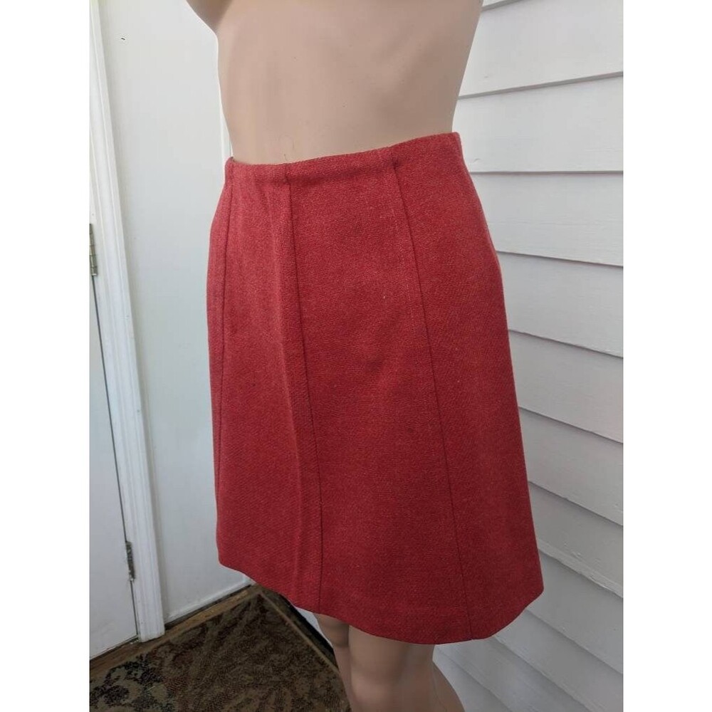 Vintage 60s Tomato Red Skirt 23 Waist XS XXS Junior Bazaar